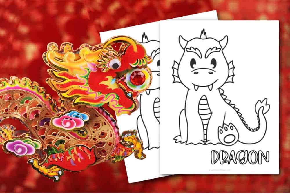 Printable dragon coloring pages