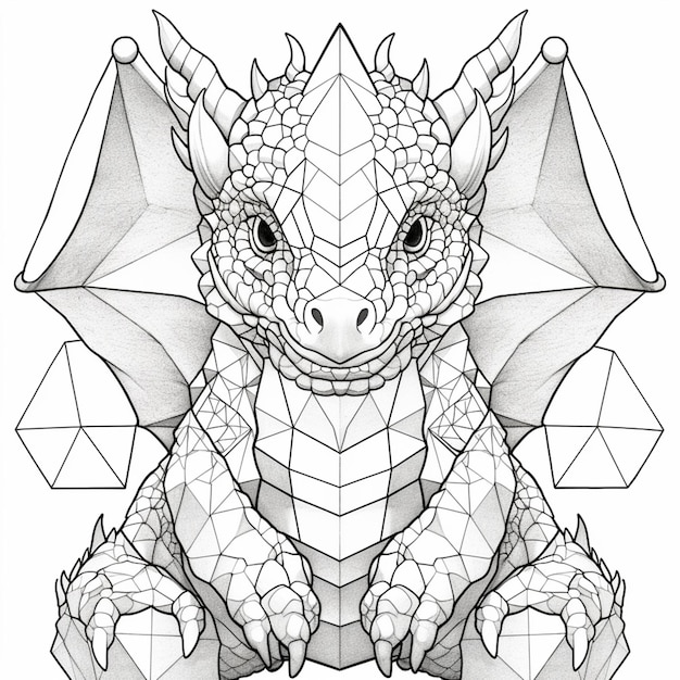 Page dragons coloring book images