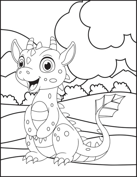 Dragon coloring pages royalty