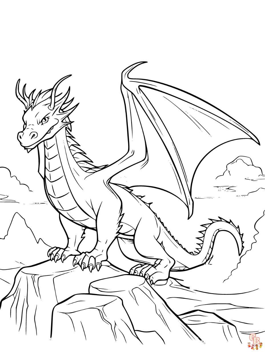 Dragon coloring pages printable and free