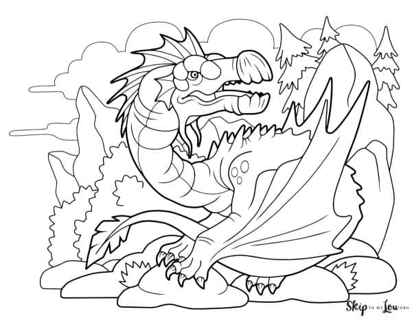 Dragon coloring pages skip to my lou