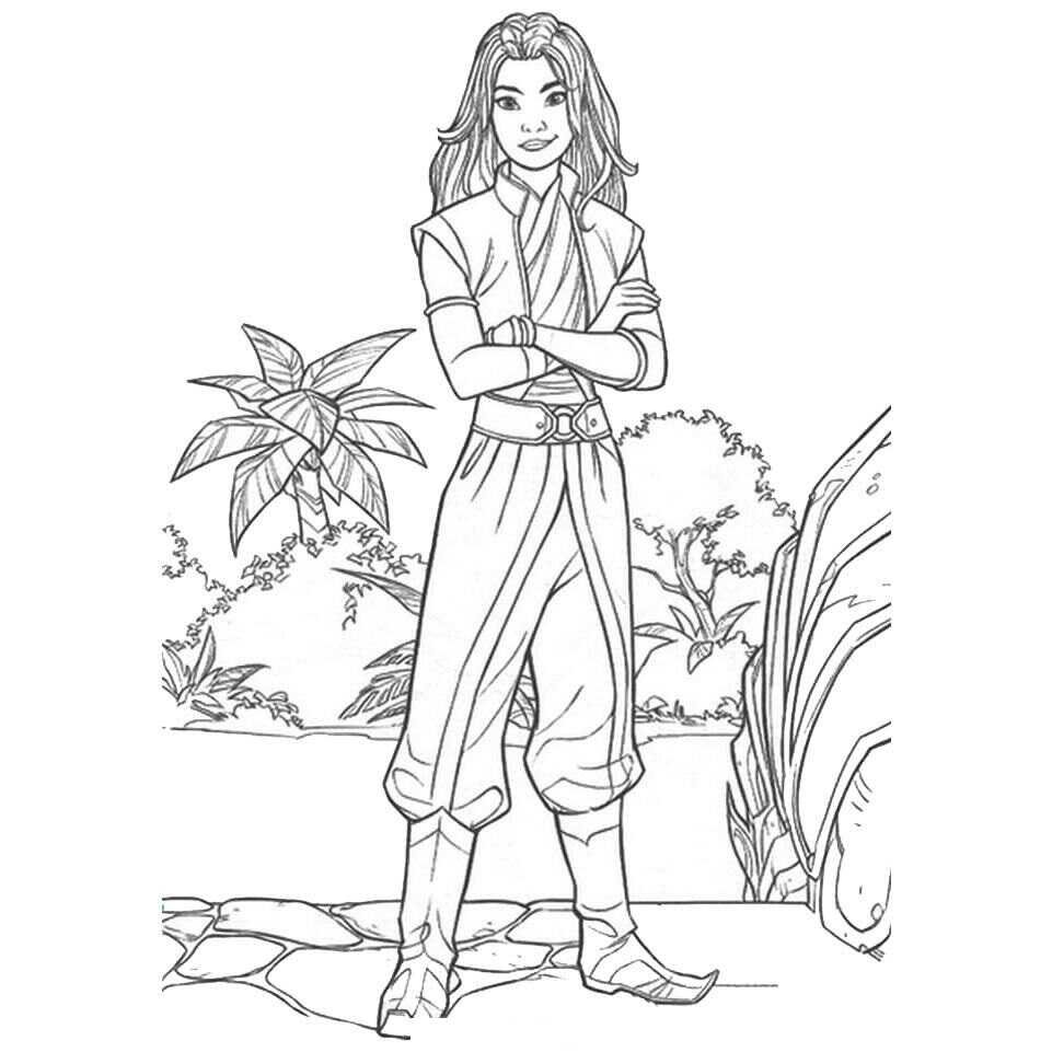 Raya and the last dragon coloring pages printable for free download