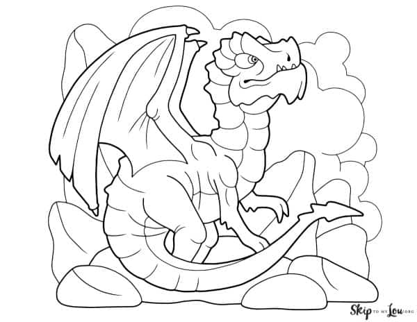 Dragon coloring pages skip to my lou