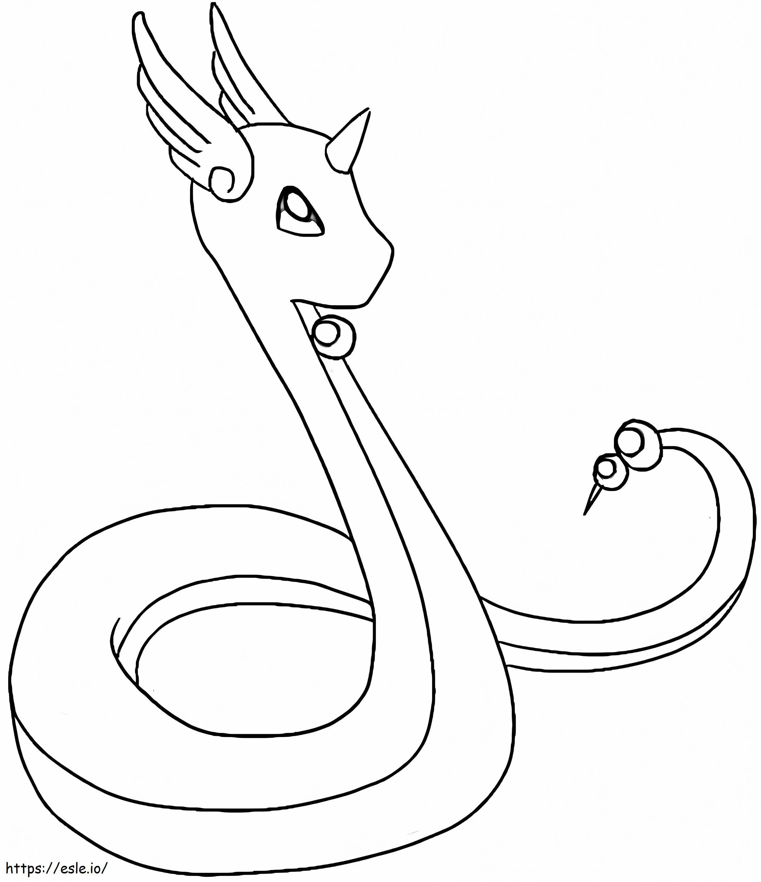 Printable dragonair pokemon coloring page