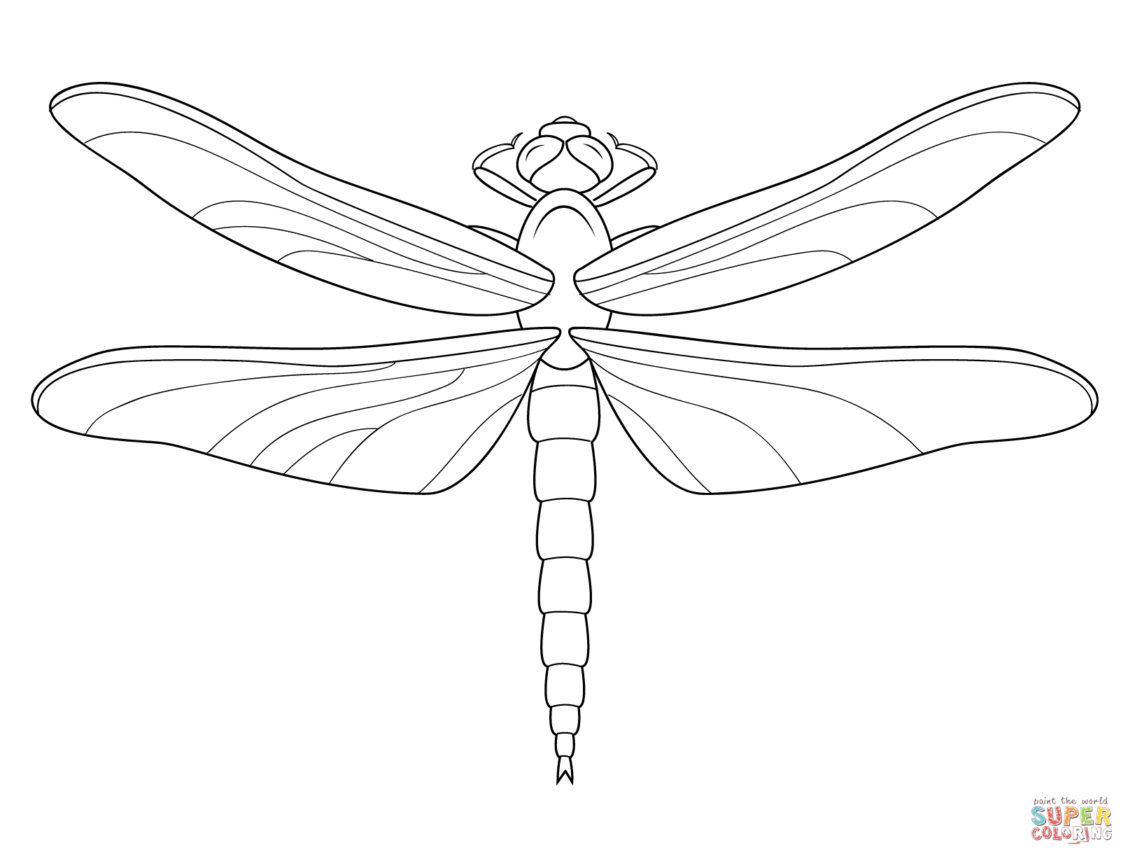 Dragonfly coloring page free printable coloring pages