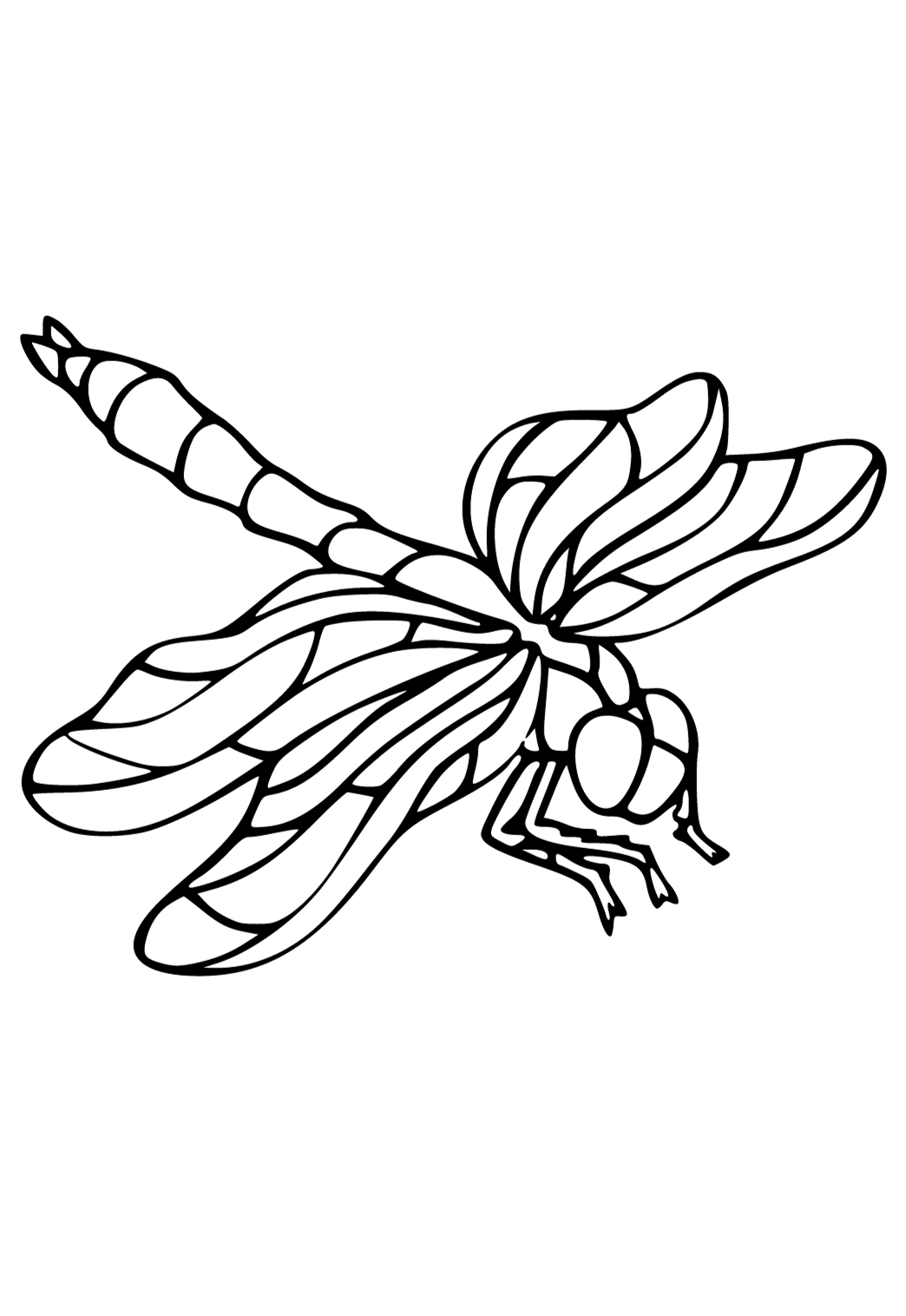 Free printable dragonfly wings coloring page for adults and kids