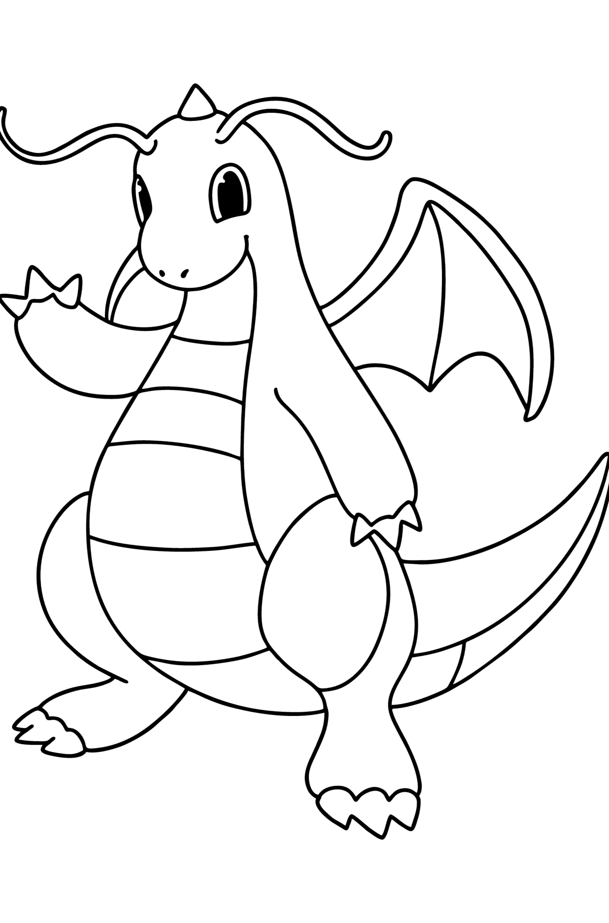 Pokemon go dragonite coloring page â online and print for free