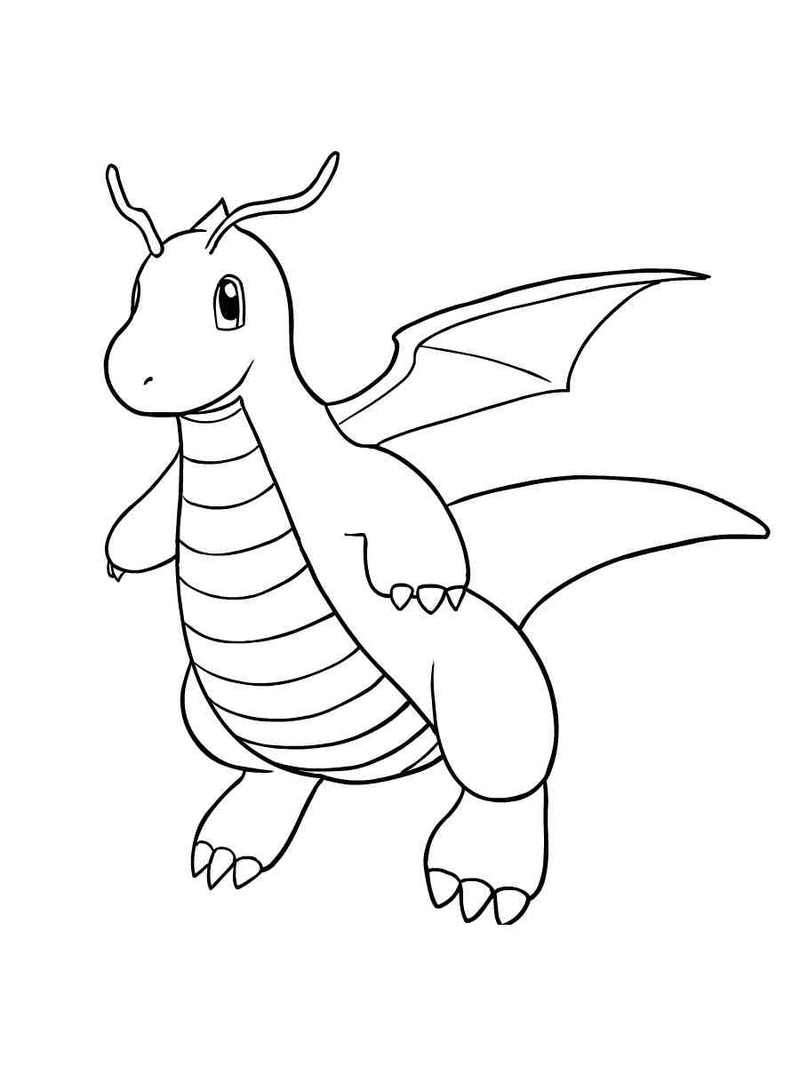 Pokemon dragonite coloring pages