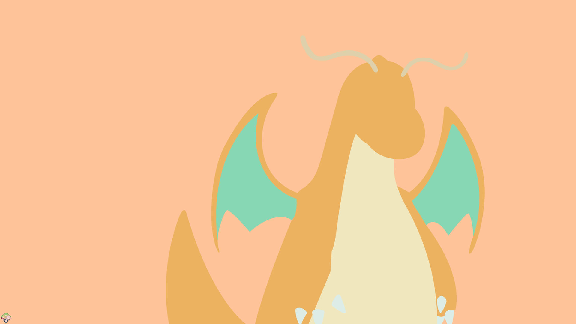 Download minimalist dragonite wallpaper