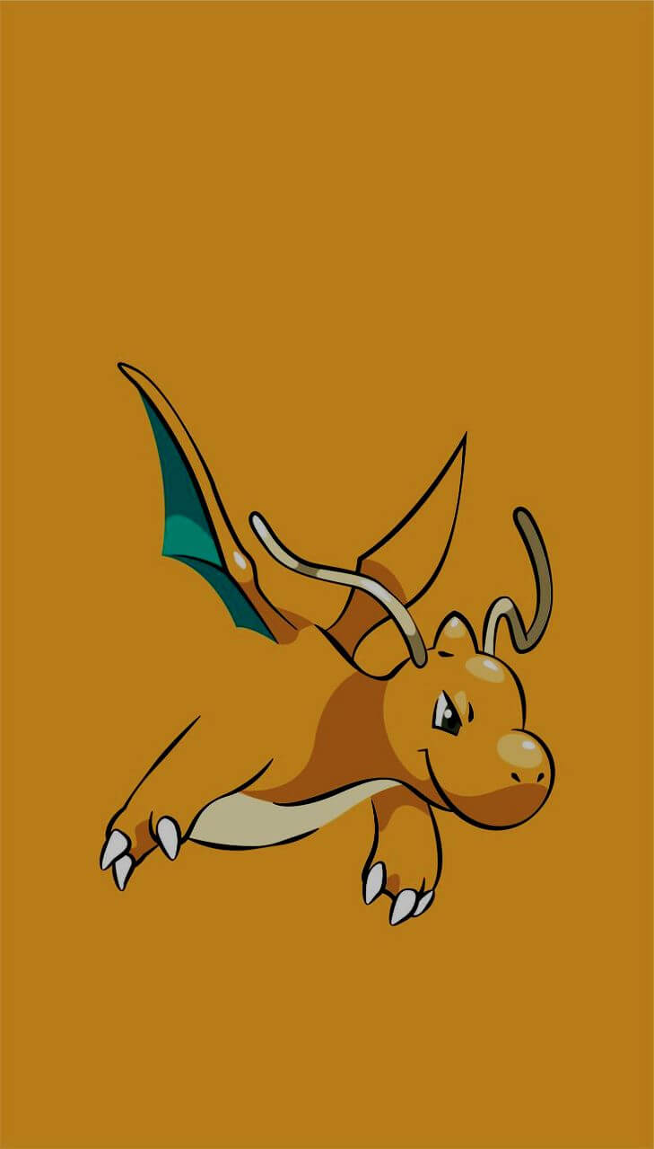 Pokemon dragonite minimal wallpaper phone