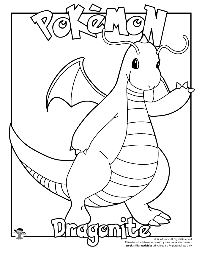 Download or print this amazing coloring page dragonite coloring page pokemon coloring pages pikachu â pokemon coloring pages coloring pages pokemon coloring
