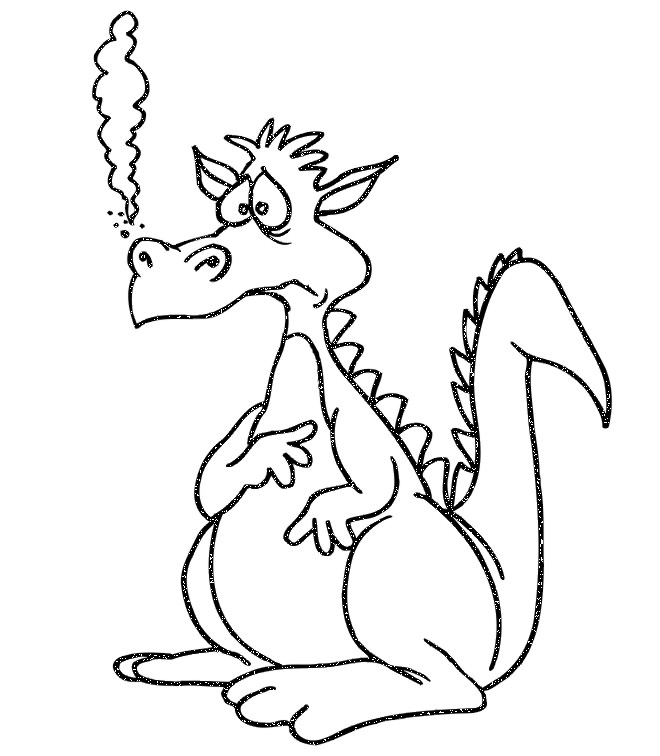 Dragon coloring page dragon with heartburn