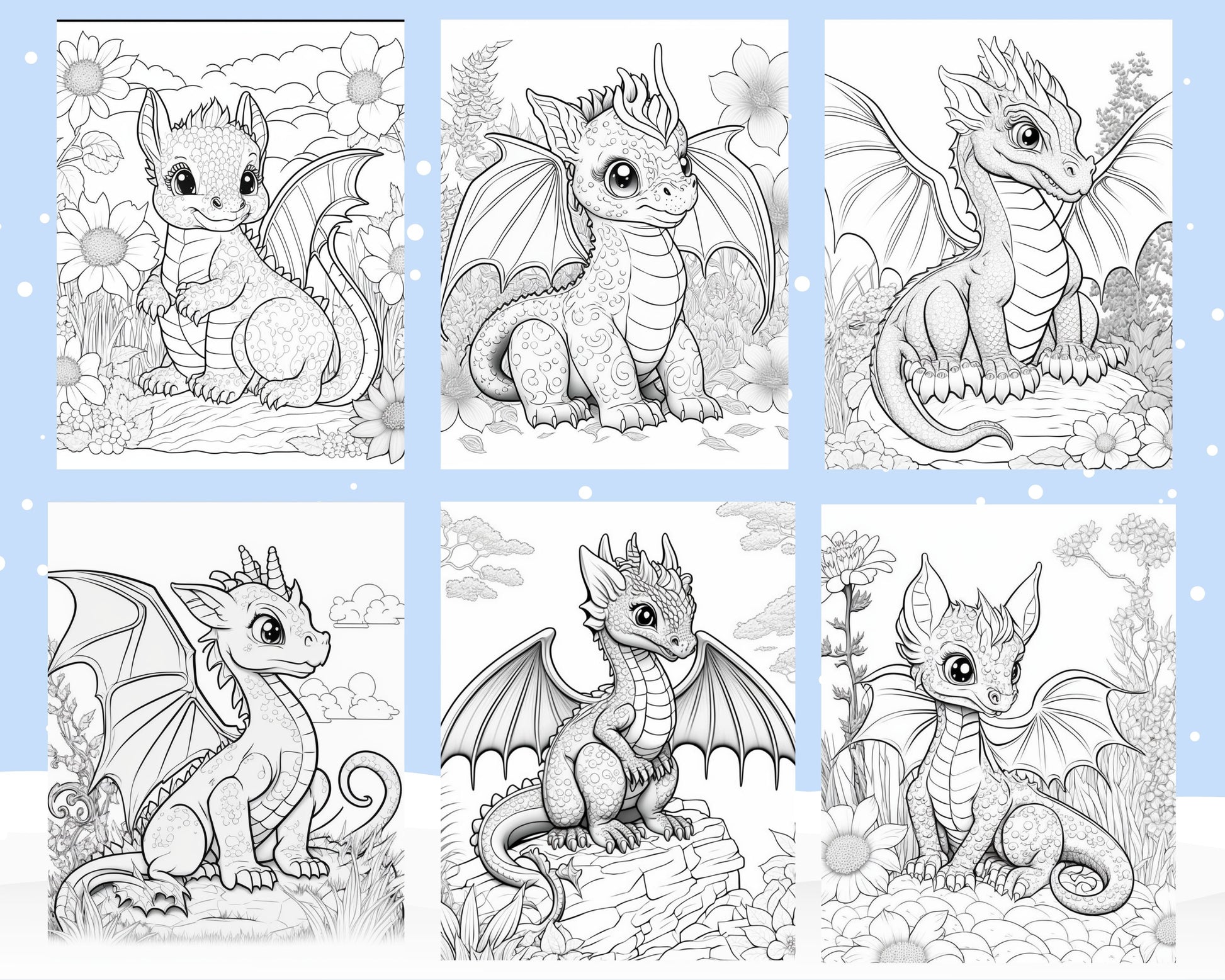 Adorable dragon printable coloring pages for kids printable pdf f â coloring