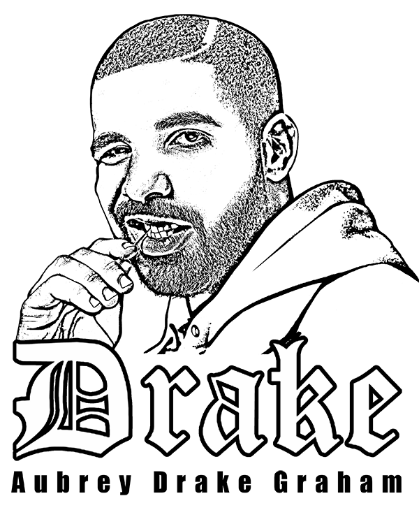 Drake aubrey drake graham printable picture to color