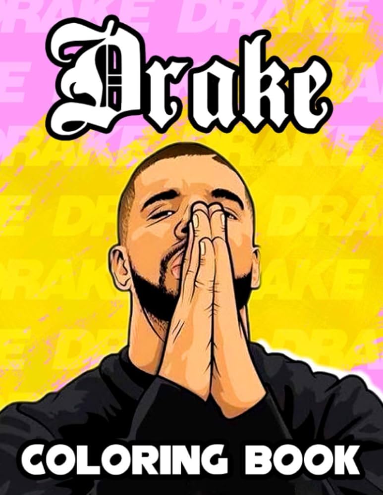 Drake coloring book enjoyable gift for drake fans and all adults relaxing and entertaining with vibrant colors and creative illustrations taliyah halle books