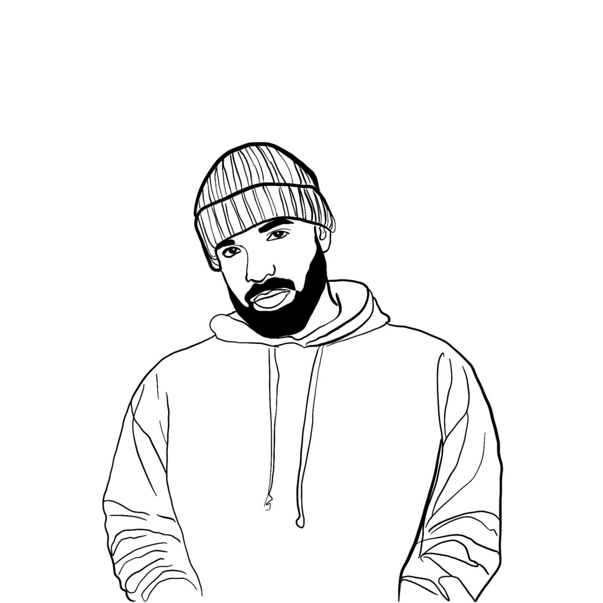 Drake outline illustration sticker for sale by petmiri outline illustration drake drawing minimalist drawing