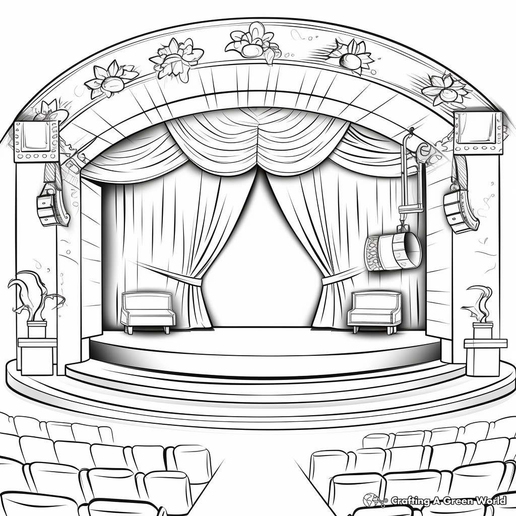 Stage coloring pages