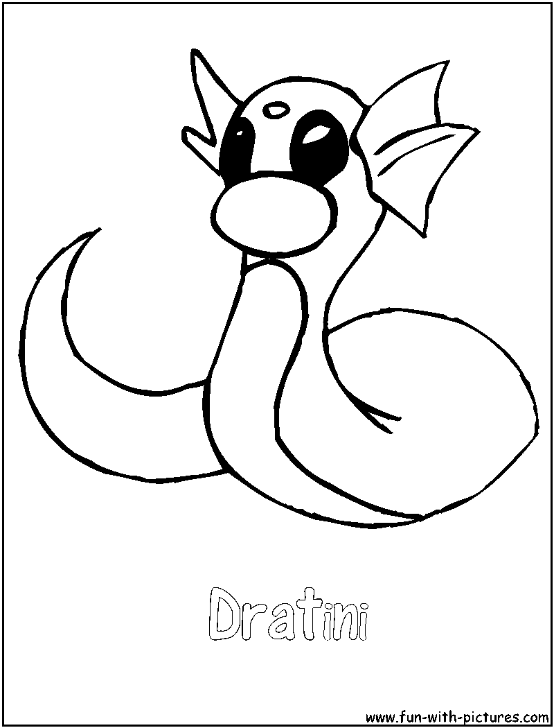 Dratini coloring page