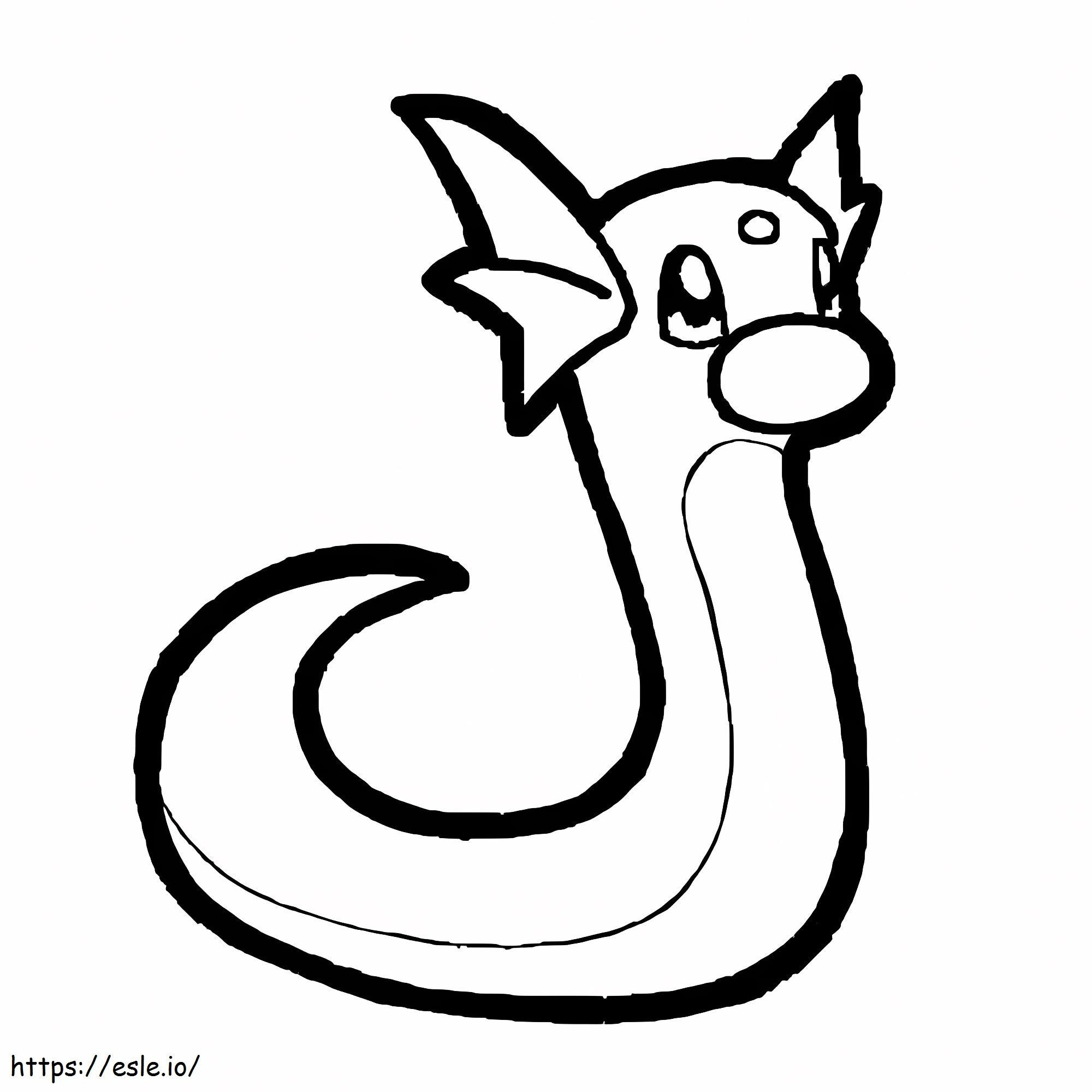 Printable dratini pokemon coloring page