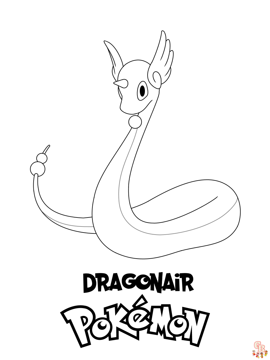 Explore the magic of dragonair coloring pages