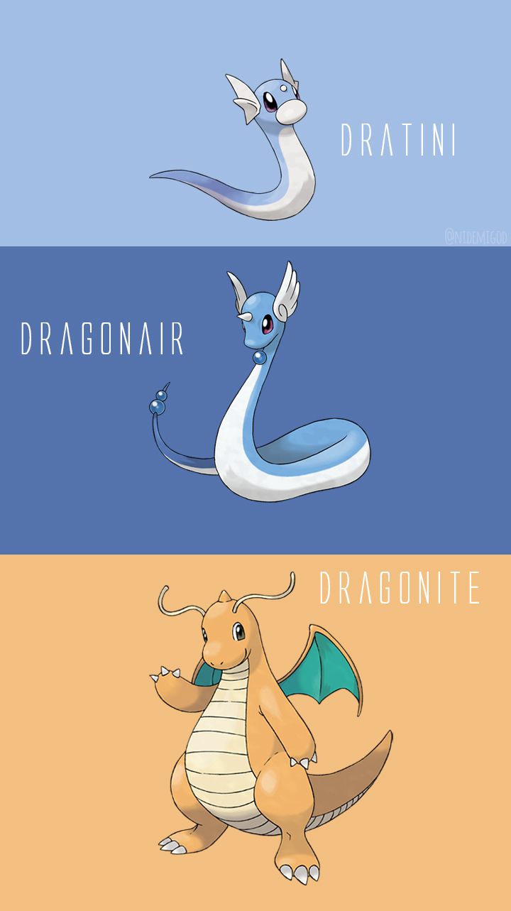 Wallpaper dratinidragonar and dragonite by nidemigod on