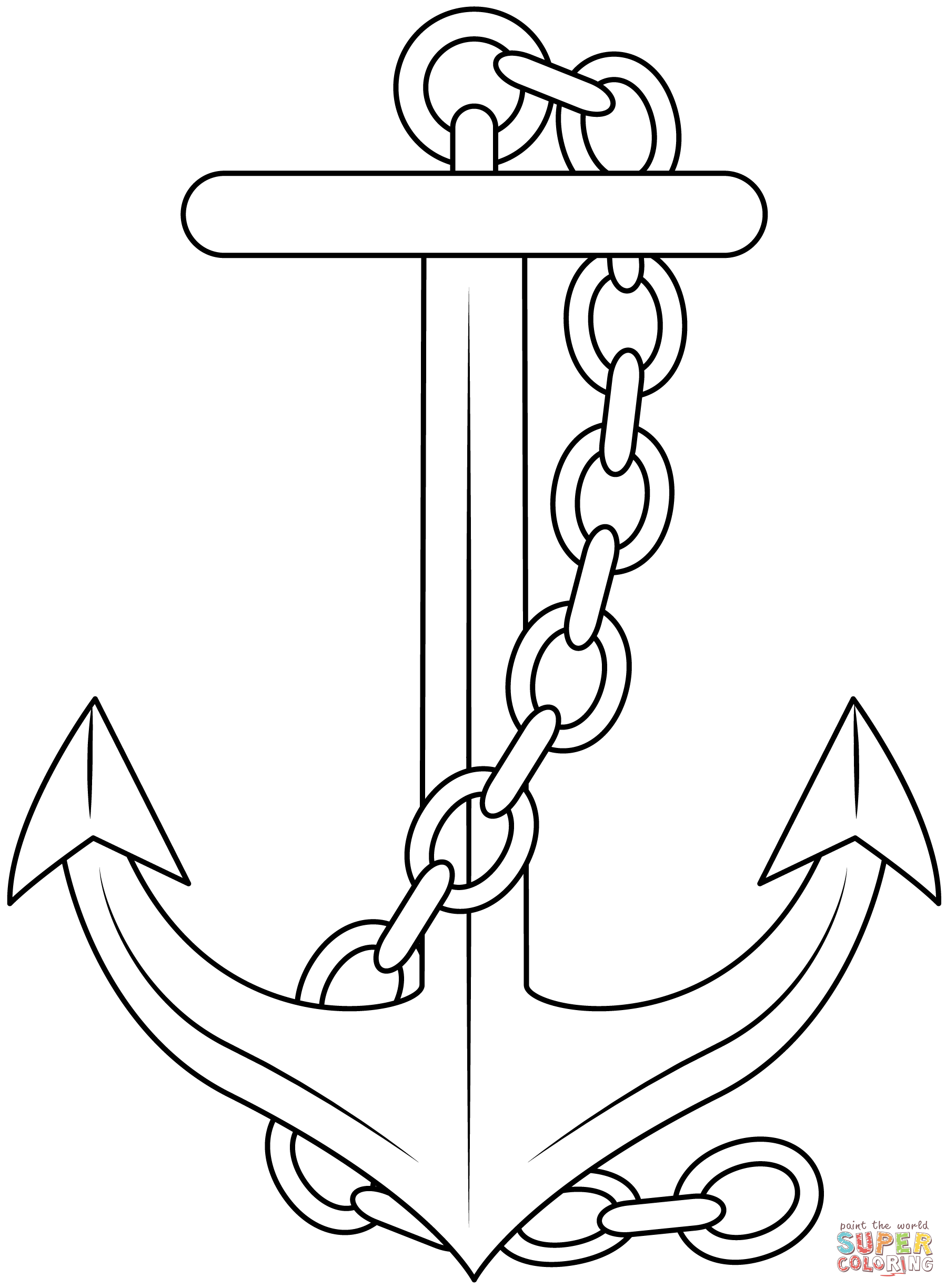 Anchor coloring page free printable coloring pages