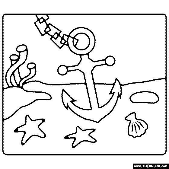 Anchor coloring page