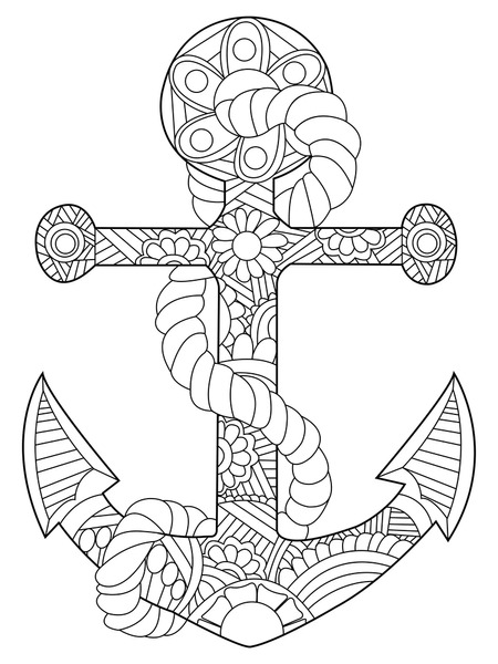 Anchor adult coloring images stock photos d objects vectors