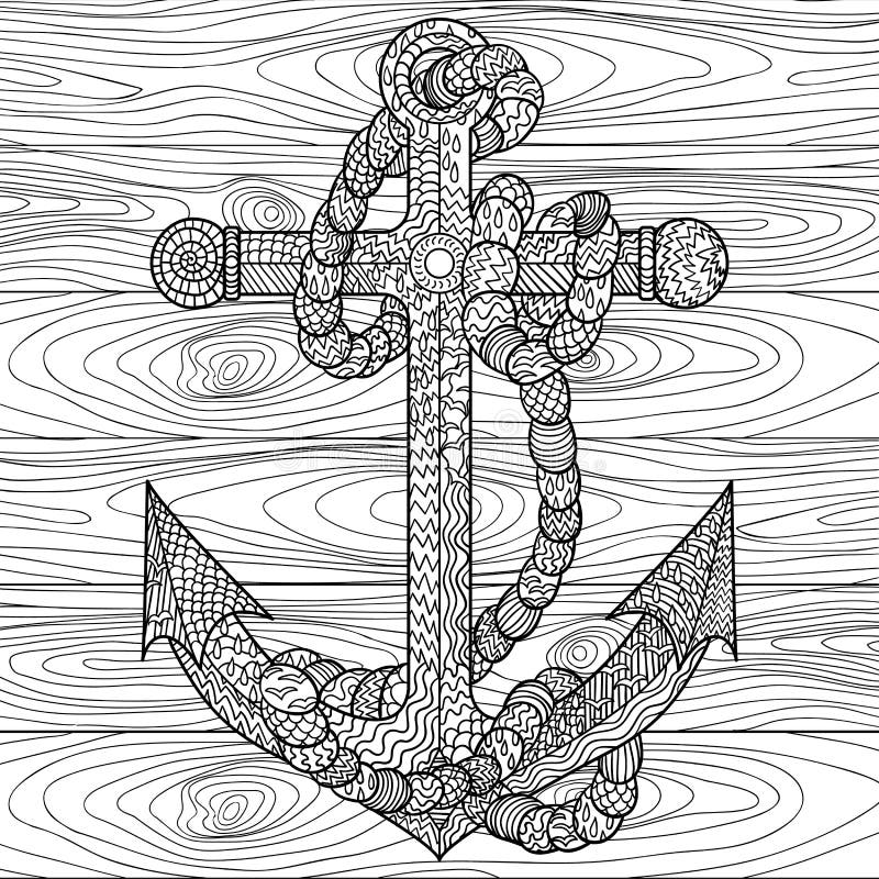Anchor coloring stock illustrations â anchor coloring stock illustrations vectors clipart