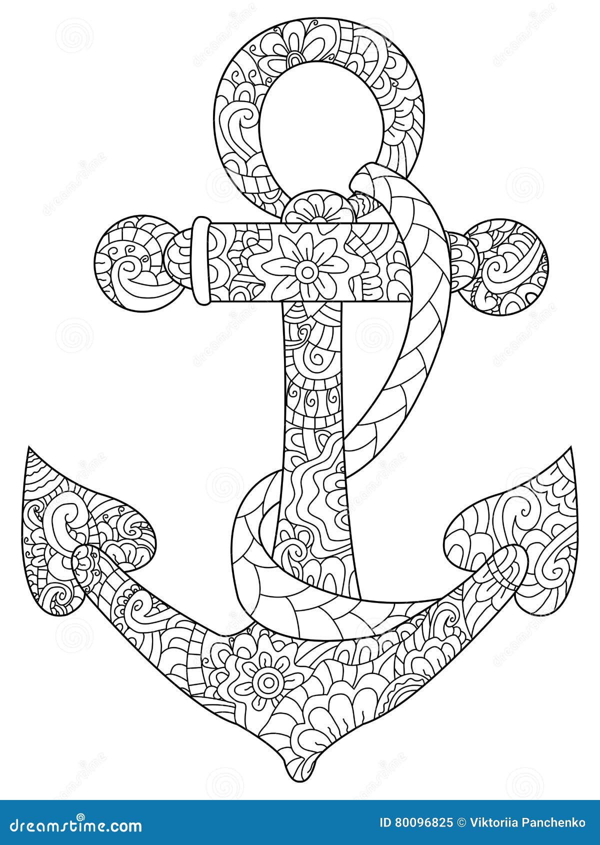 Anchor coloring stock illustrations â anchor coloring stock illustrations vectors clipart