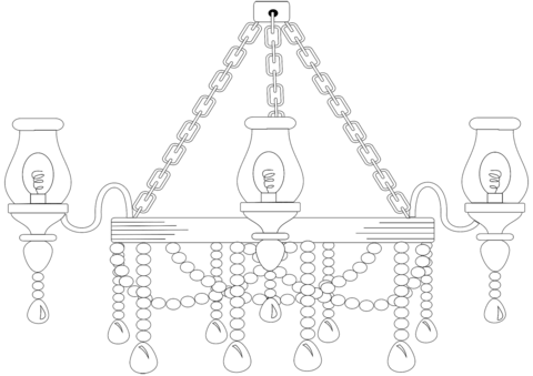 Candelabra lamp coloring page free printable coloring pages