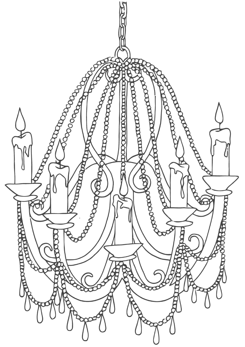 Chandelier coloring pages coloring pages to download and print