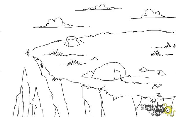 How to draw a cliff