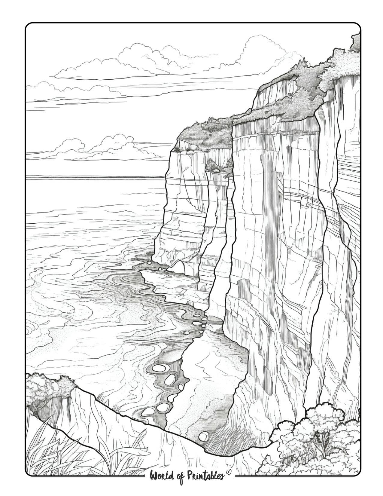 Landscape coloring pages