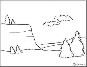 Coloring page landforms