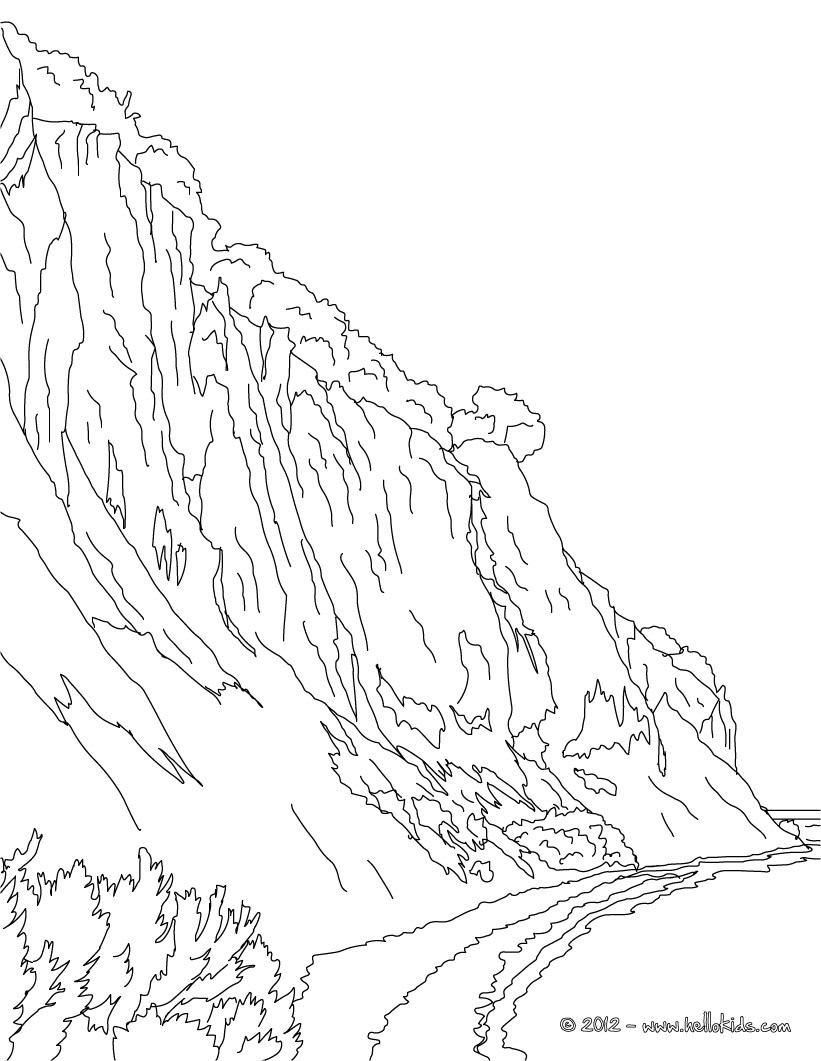 Rugen island white cliffs coloring pages