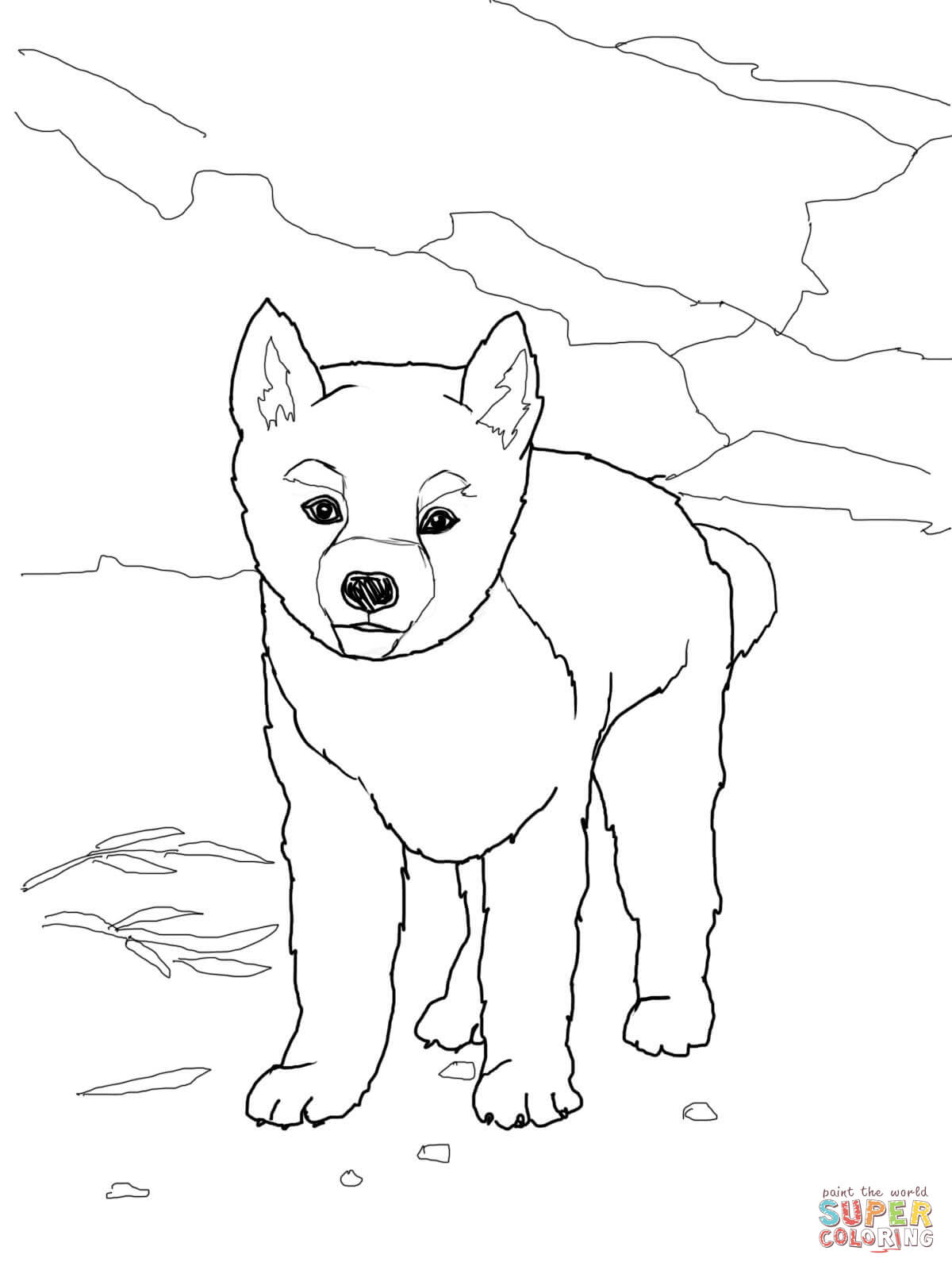Dingo puppy coloring page free printable coloring pages