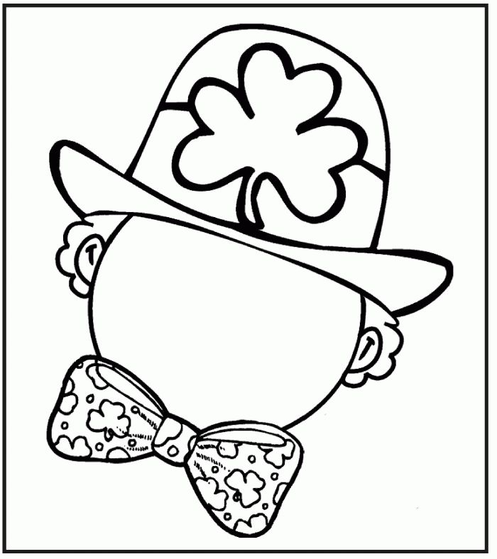 Coloring page st patricks day draw face leprechaun patricks