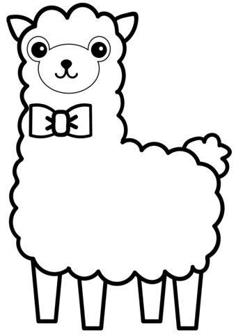 Alpaca coloring pages free coloring pages