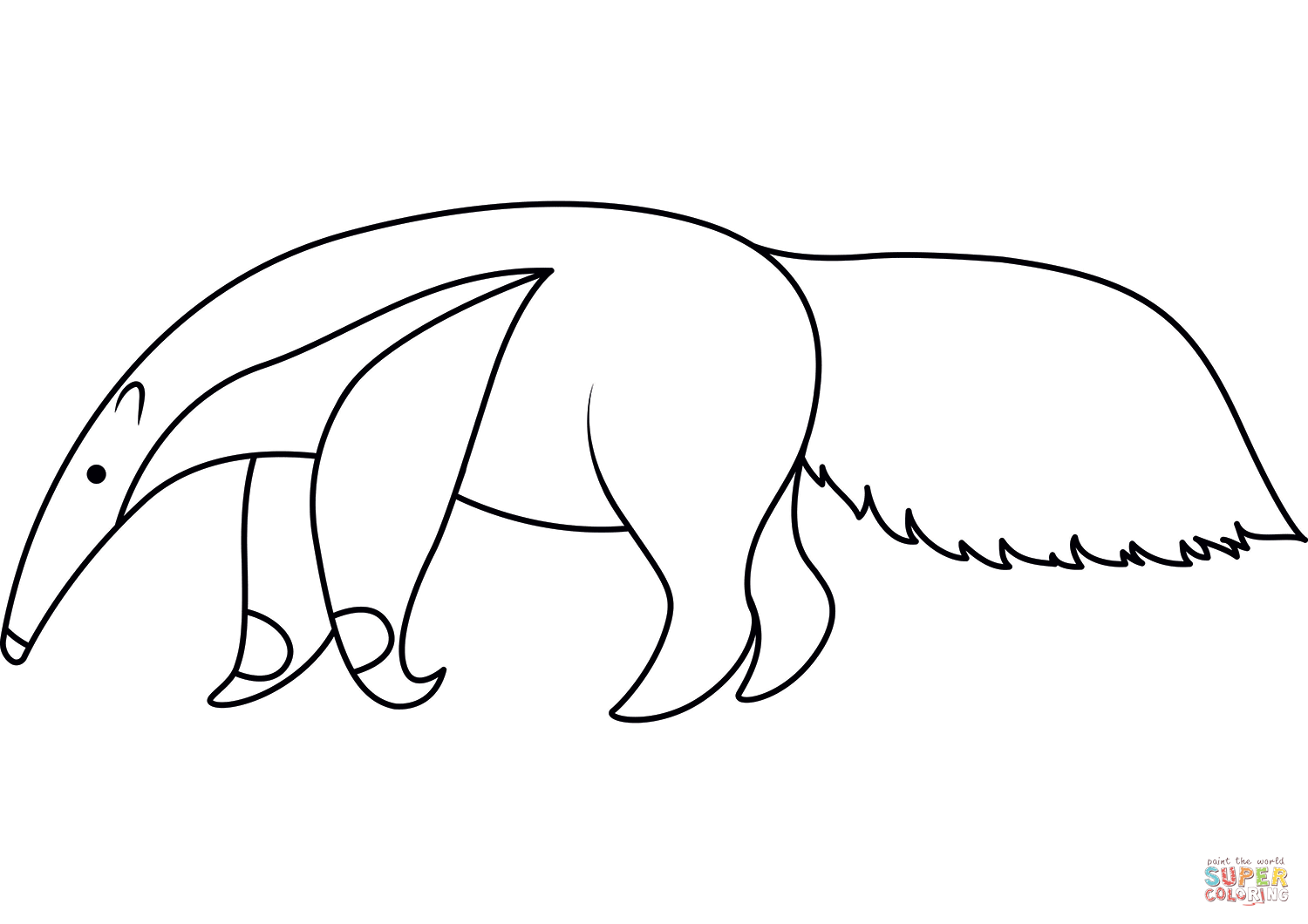 Anteater coloring page free printable coloring pages