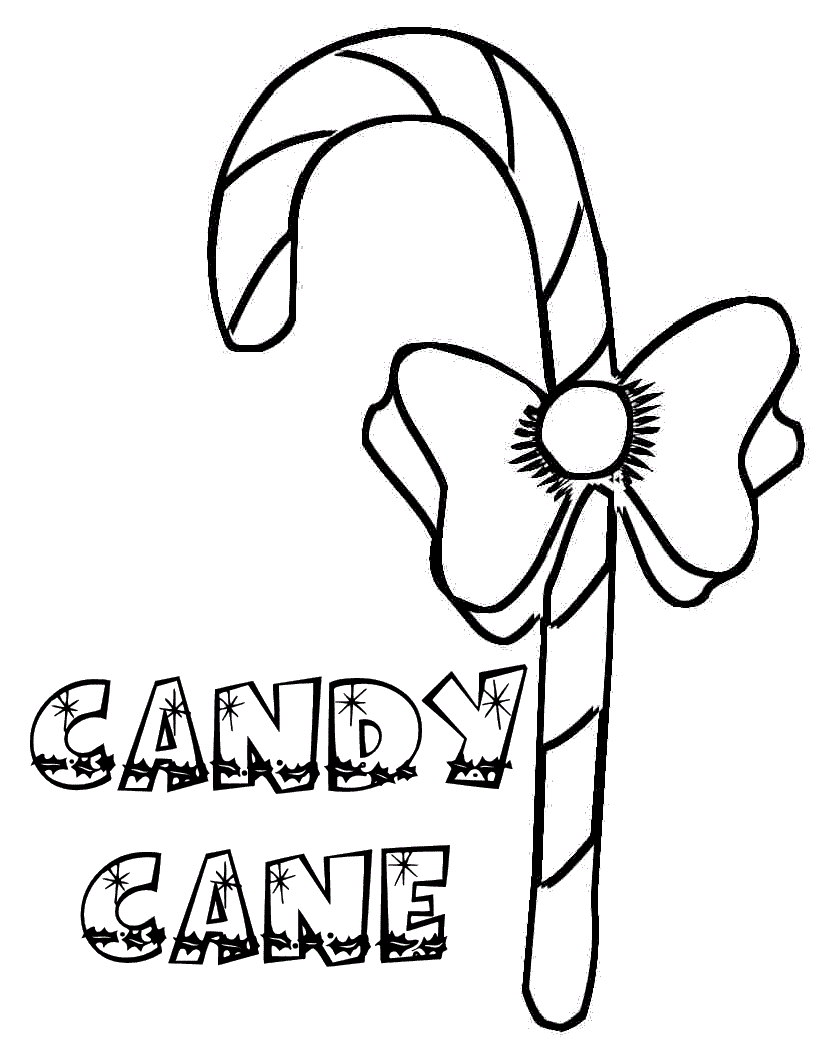 Free printable candy cane coloring pages for kids