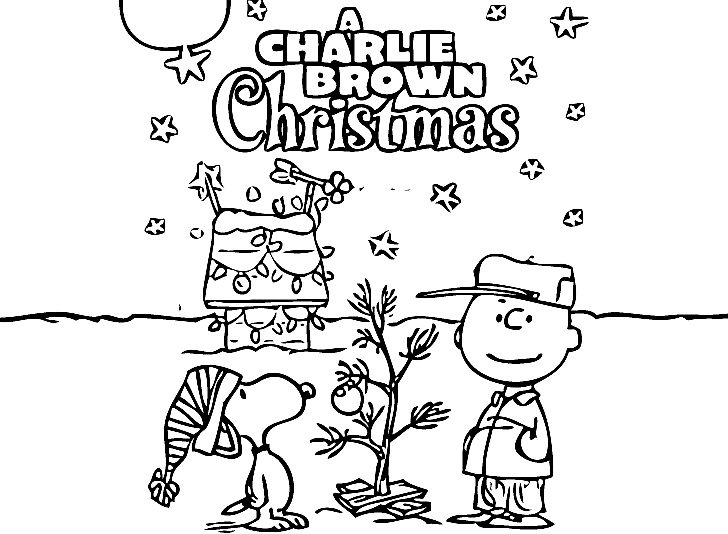 Charlie brown christmas coloring pages printable for free download