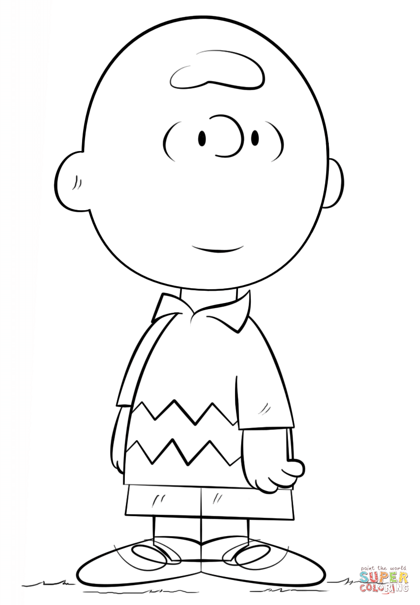 Charlie brown coloring page free printable coloring pages