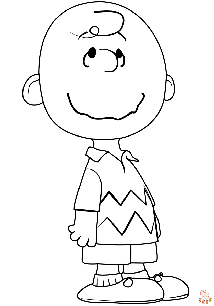 Printable charlie brown coloring pages free for kids ands adults