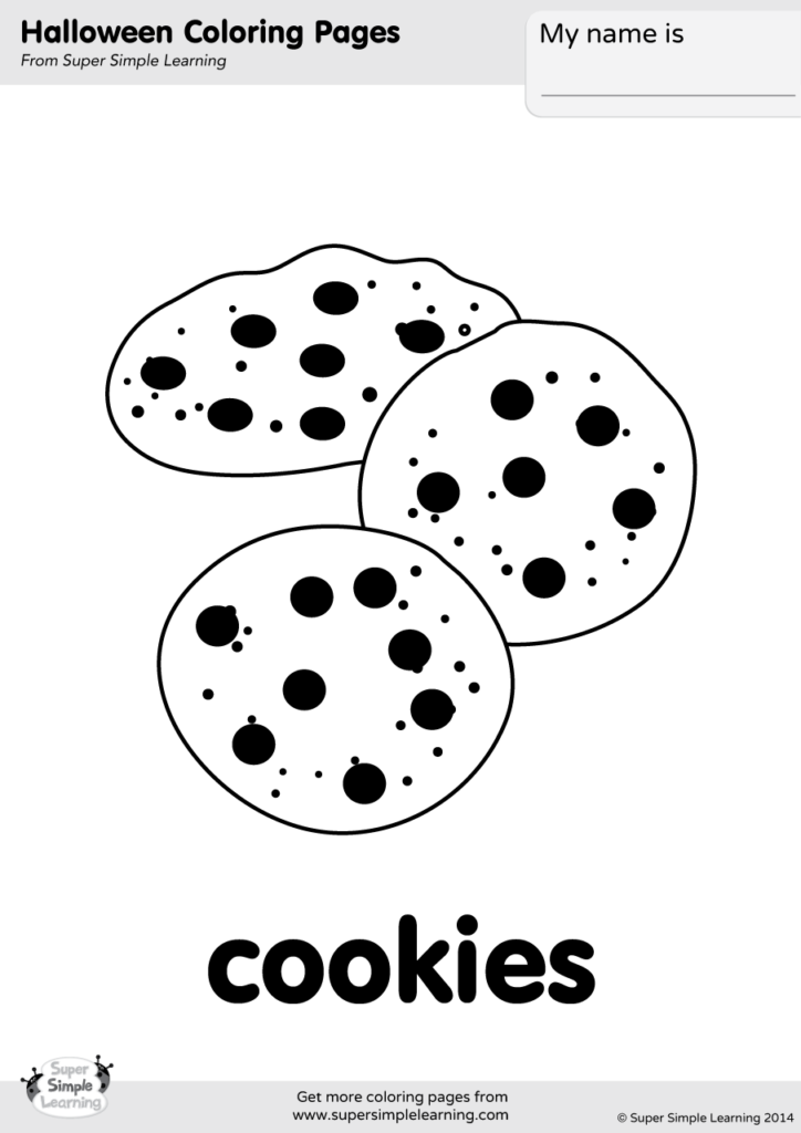 Cookies coloring page