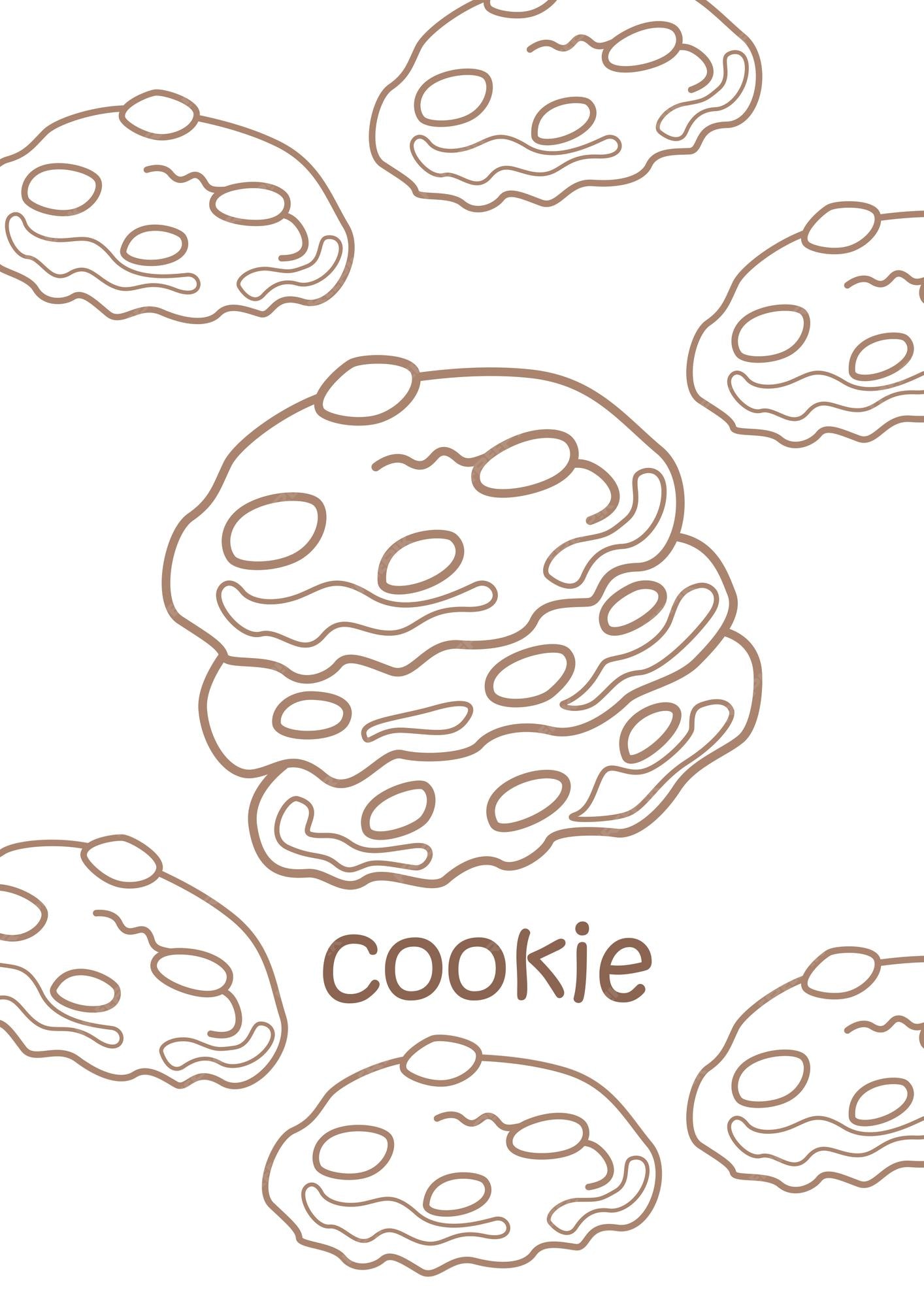 Premium vector alphabet c for cookie coloring pages a for kids and adult