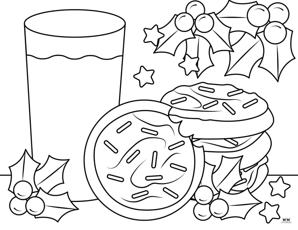 Christmas cookies coloring pages