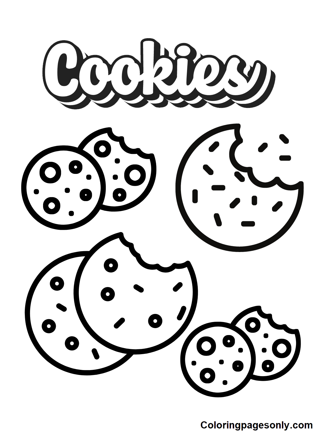 Cookie coloring pages printable for free download