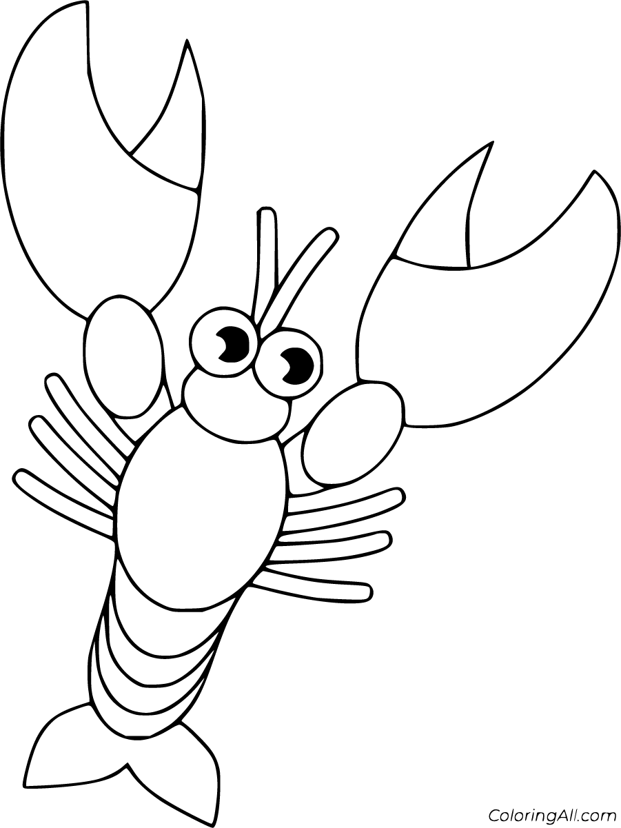 Free printable crawfish coloring pages in vector format easy to print from any device and automatiâ coloring pages animal coloring pages cute coloring pages