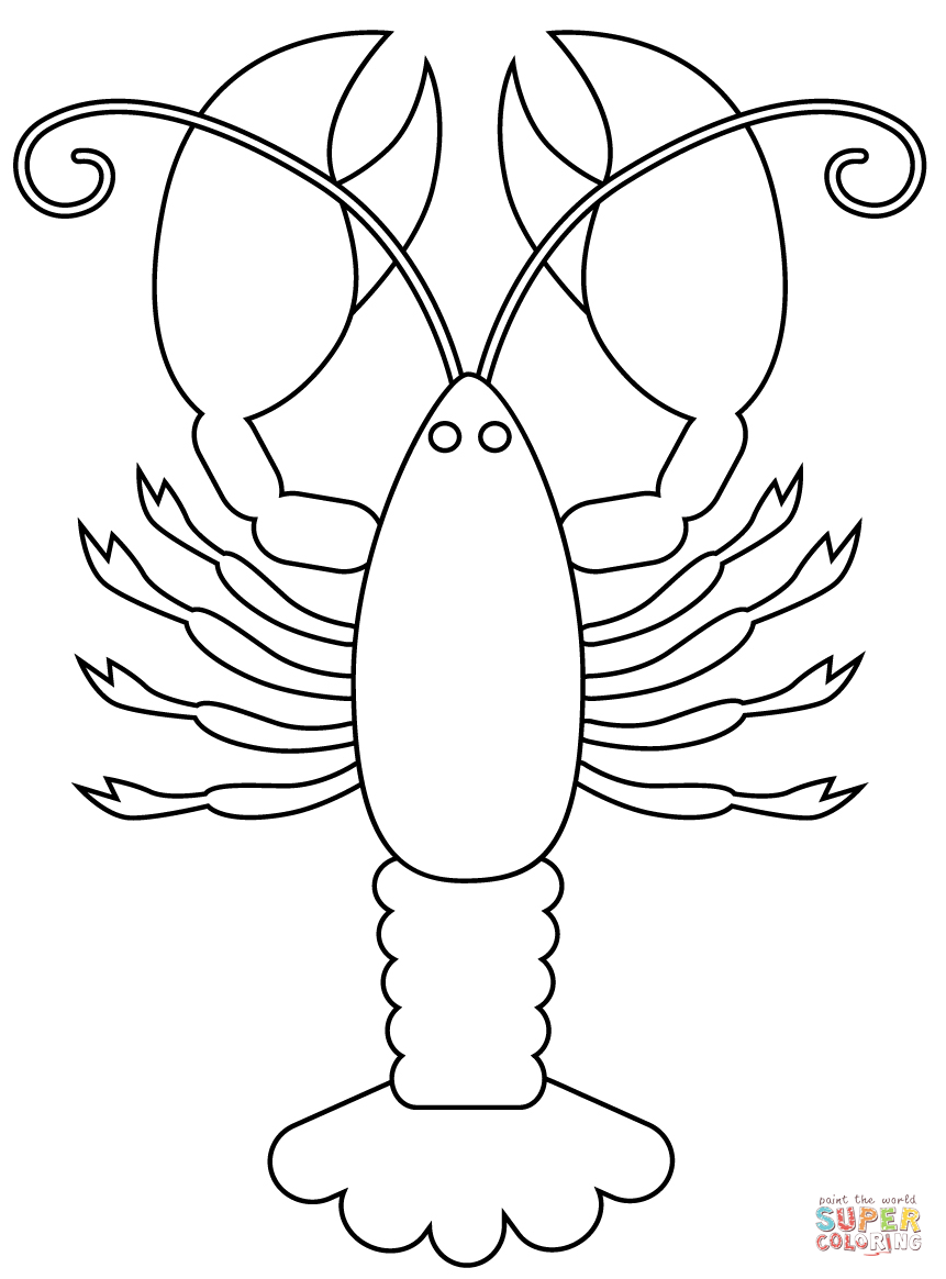 Crawfish coloring page free printable coloring pages